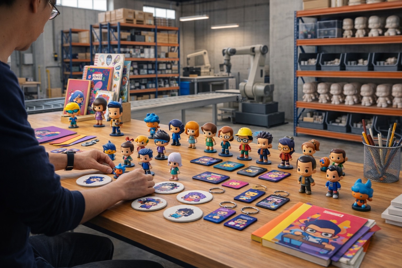 Factory workflow for IP merchandise and collectible production